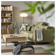 SLATORP كنبة 3 مقاعد, Vissle أصفر- أخضر