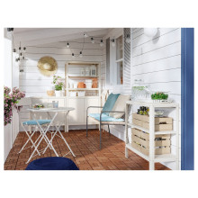 KOLBJÖRN وحدة رف مع خزانتين, بيج, 161x37x161 سم