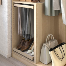 KOMPLEMENT مقسّم إطارات, مظهر سنديان مصبوغ أبيض, 75-100x58 سم