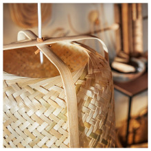 KNIXHULT مصباح معلّق, خيزران/صناعة يدوية, 40 سم