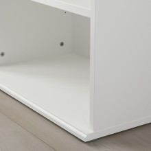 SKRUVBY مكتبة, أبيض, 60x140 سم