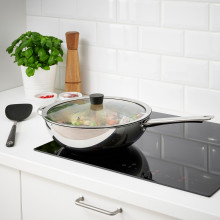 KLOCKREN غطاء مقلاة, زجاج, 33 سم