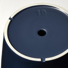 KLOTLÖNN آنية نباتات مع صحن, داخلي/خارجي/أسود-أزرق, 19 سم