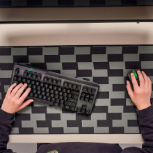 BLÅSKATA لبادة ماوس للألعاب, أسود/رمادي نقش, 40x80 سم