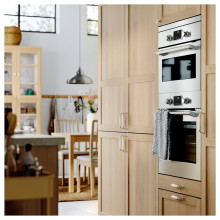 KLINGSTORP يد, أبيض-عاجي/طلاء كروم, 141 مم