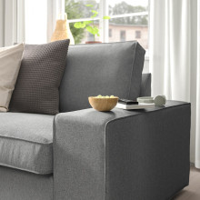 KIVIK كنبة على شكل حرف U، ذات 7 مقاعد, Tibbleby بيج/رمادي