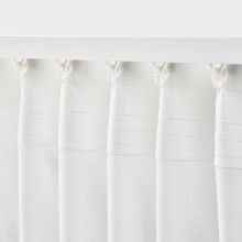 SILVERLÖNN زوج برادي رقيقة, أبيض/مع شريط برداي, 145x300 سم