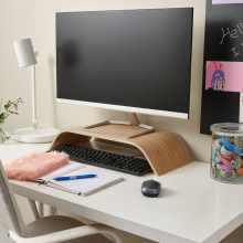 SIGFINN حامل شاشة، ارتفاع ثابت, قشرة بامبو