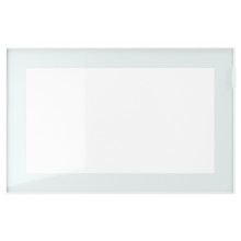 BESTÅ تشكيلة خزانة حائطية, أبيض Glassvik/أبيض/أخضر فاتح زجاج شفاف, 60x22x38 سم