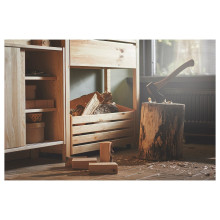 IVAR صندوق تخزين على عجلات, صنوبر, 78x30 سم