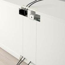 BESTÅ طاولة تلفزيون, أبيض, 120x40x64 سم