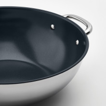 IKEA 365+ مقلاة ووك, ستينلس ستيل/مانع للالتصاق, 32 سم