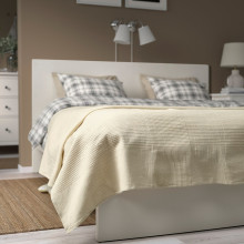 INDIRA غطاء تخت, طبيعي/قطن وغير مبيض, 230x250 سم