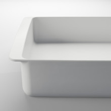 IKEA 365+ صحن فرن, أبيض, 38x26 سم