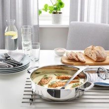 IKEA 365+ مقلاة سوتيه, ستينلس ستيل, 28 سم