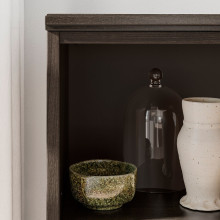 IDANÄS مكتبة, بني غامق مصبوغ, 81x39x211 سم