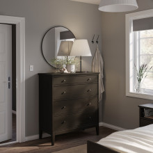 IDANÄS خزانة بـ 4 أدراج, بني غامق مصبوغ, 104x118 سم