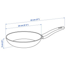 HUSKNUT مقلاة, مانع للالتصاق أسود, 24 سم