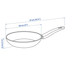 HUSKNUT مقلاة, مانع للالتصاق أسود, 28 سم