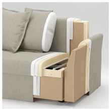 HOLMSUND كنبة تخت 3 مقاعد, Borgunda رمادي غامق