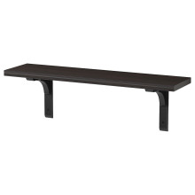 BERGSHULT / RAMSHULT رف حائط, بني-أسود, 80x20 سم