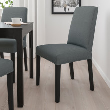 BERGMUND كرسي, أسود/Nykvarn رمادي