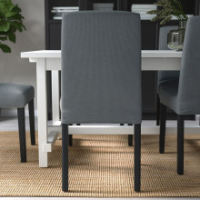 BERGMUND كرسي, أسود/Nykvarn رمادي