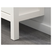 *قطعة اخيرة معروضة في صالات العرض* HEMNES خزانة أحذية بمقصورتين, أبيض, 89x30x127 سم