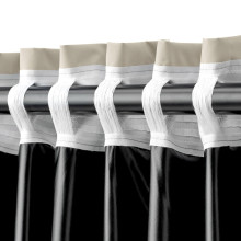 BENGTA برداي عاتمة، ١ قطعة, بيج/مع شريط برداي, 210x300 سم