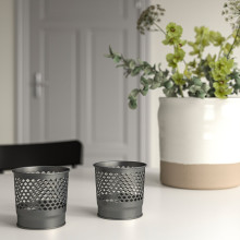 BERGGRAN حامل شمع, رمادي, 9 سم