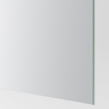 AULI / MEHAMN زوج أبواب سحّابة, أبيض زجاج مرايا/ثنائي الجانب. أبيض, 200x236 سم