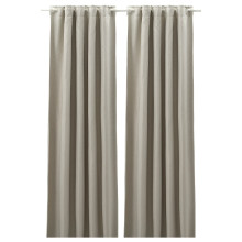 ANNAKAJSA زوج برادي عاتمة للغرفة, رمادي فاتح/مع شريط برداي, 145x300 سم