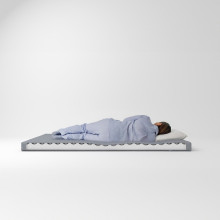ÅGOTNES فرشة أسفنجية, متين./أزرق فاتح, 90x200 سم