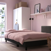 ÄLVDALEN كنبة تخت 3 مقاعد مع أريكة طويلة, Knisa رمادي غامق