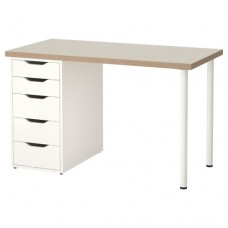 طاولة مكتب لون بيج  أبيض 120x60 سم