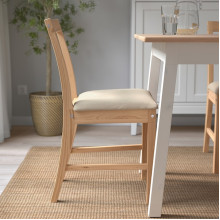 كرسي صباغ بني فاتح خشب طبيعي