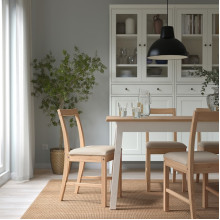 كرسي صباغ بني فاتح خشب طبيعي