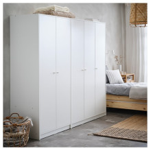 خزانة ملابس 5 أبواب لون ابيض 196x176 سم