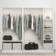 خزانة ملابس 5 أبواب لون ابيض 196x176 سم