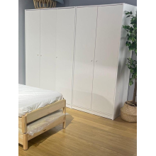 خزانة ملابس 5 أبواب لون ابيض 196x176 سم