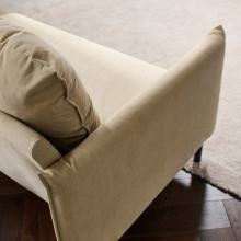 MANNARP كنبة 4 مقاعد مع أرائك طويلة, Saxemara رمادي-بيج