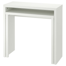 LÄNGDHOPP مكتب قابل للسحب, أبيض, 90x39/71 سم