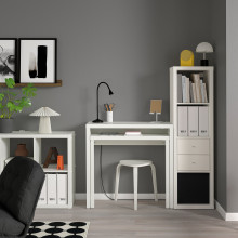 LÄNGDHOPP مكتب قابل للسحب, أبيض, 90x39/71 سم