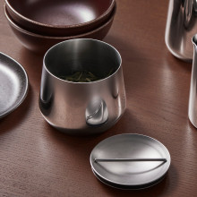 AFTONHAJ برطمان بغطاء, ستينلس ستيل, 0.6 ل