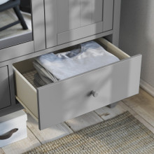 GULLABERG دولاب ملابس, رمادي, 128x64x201 سم