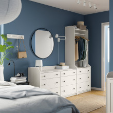 HAUGA تشكيلة تخزين, أبيض, 208x199 سم