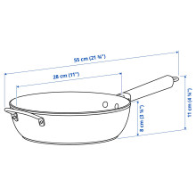 PUCKELLAX Frying pan, non-stick coating, 28 cm