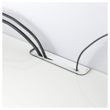 BESTÅ لوحة علوية لتلفزيون, زجاج/أبيض, 120x40 سم