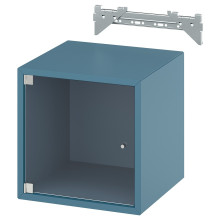 EKET خزانة حائط افقية مع باب زجاجي