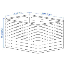 DJURTRÄNARE سلة, أصفر غامق, 18x25x14 سم